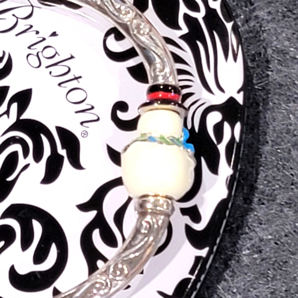 BRIGHTON RETIRED CHILLY WILLY SNOWMAN BANGLE NWOT - Picture 7 of 13